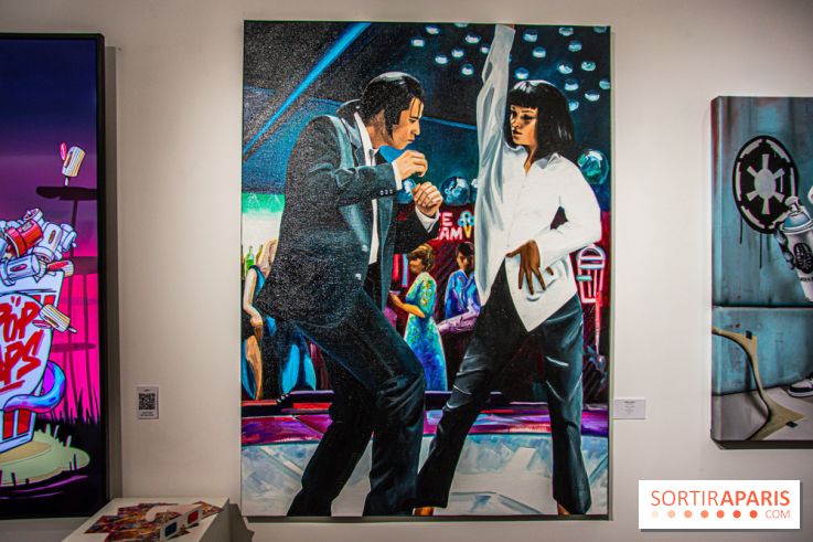 Pop Corn Time, nos photos de l'exposition de toiles et de NFT à la galerie Goldshteyn-Saatort