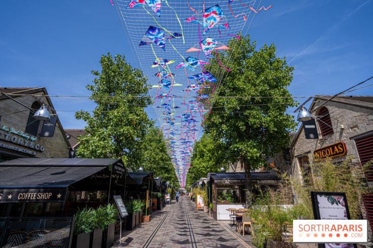 Le ciel de cerfs volants à Bercy Village 