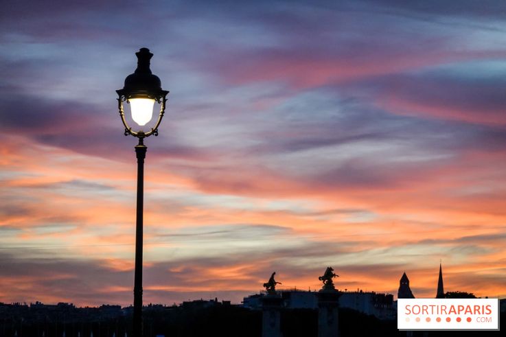 Visuels Paris - Lampadaire - Coucher de soleil