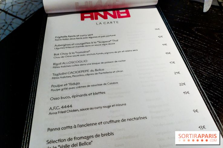 Anna, restaurant et bar italien à Paris, nos photos
