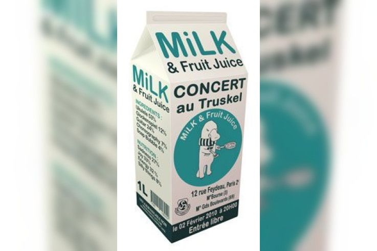 milk and fruit juice
truskel