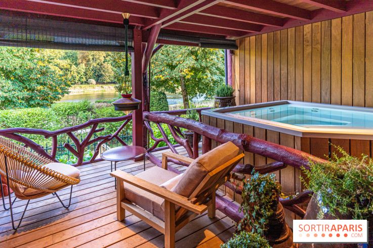 L’hôtel Les Étangs de Corot - bain jacuzzi