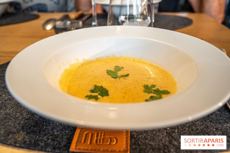 Pianovins restaurant Paris 11e - crème de crustacés - cocos de Paimpol