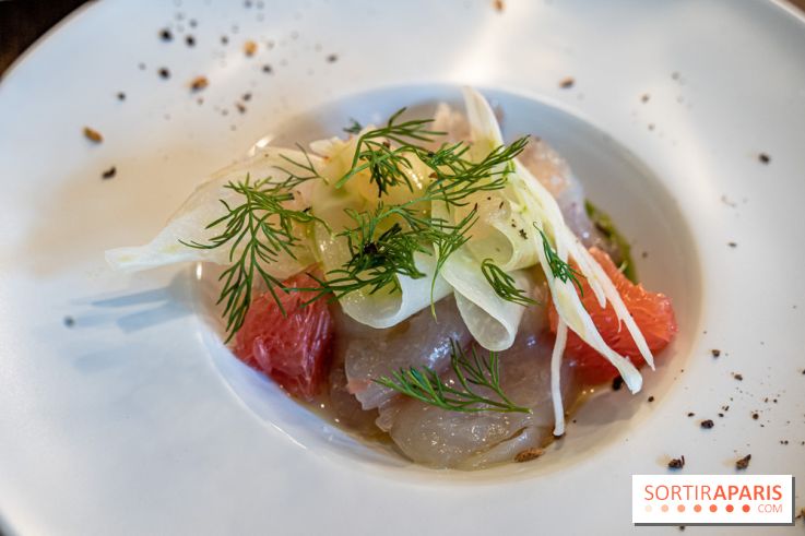 Sphère restaurant Paris 8e - daurade aux agrumes - fenouil