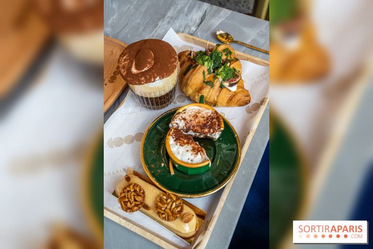 L'Éclair de Génie Café Paris - dirty coffee - croissant salé - tasse café