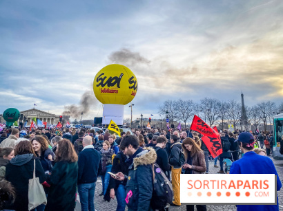 Manifestation Paris - Visuels - Réforme des retraites place Concorde