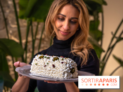 Bûche de Noël Paris-Brest pistache et tropicale de Nour Kandler - Lalla Coffee - A7C02400