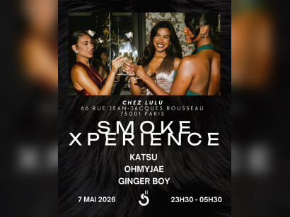 Smoke Xperience : Soirée Rap, R&B et Afro chez Lulu au cœur de Paris - FLYER 45 BLACK