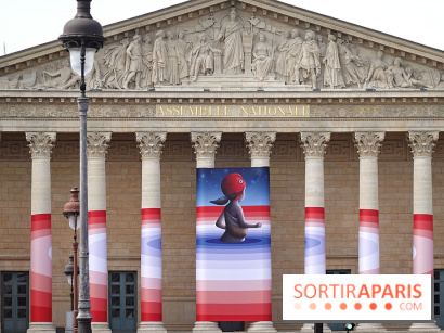 Seth habille la colonnade de l’Assemblée nationale - nos photos