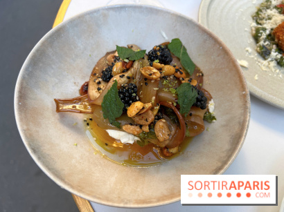 Niní Restaurant - Aubergine marinée, mûres, labneh