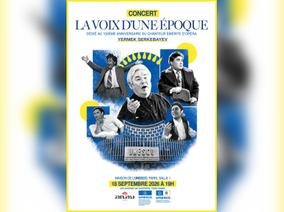 Concert « LA VOIX D'UNE ÉPOQUE » 100 ANS DE YERMEK SERKEBAYEV à la Maison de l'UNESCO, Paris le 18 septembre à 19 h 00