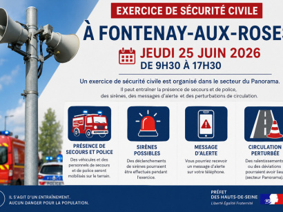 Pourquoi des sirènes vont retentir à Fontenay-aux-Roses le 25 juin ?