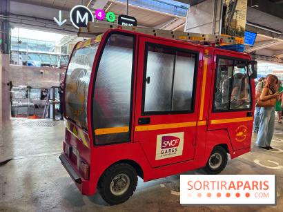 Visuels Paris - mini camion pompier gare