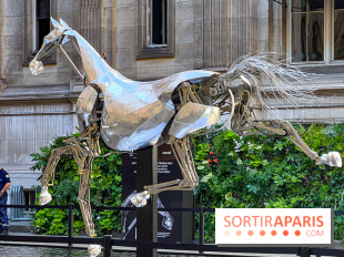 ZEUS, cheval métallique de la cérémonie d'ouverture des JO de Paris 2024 à l'Hôtel de Ville