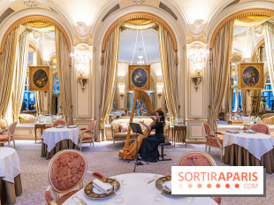 Le tea time Impérial de Noël du Ritz Paris, l'expérience exceptionnelle - les photos -  salon Marie-Louise - harpe