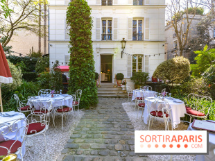 Terrasse de l'Hôtel Particulier, le jardin verdoyant au cœur de Montmartre - photo - A7C06384 HDR