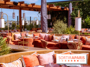 La terrasse en rooftop du Kinugawa à l'hôtel Sax Paris 7e