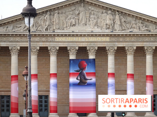 Seth habille la colonnade de l’Assemblée nationale - nos photos