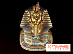 Le masque de Toutânkhamon sur fond noir - Toutankhamon : son tombeau et ses trésors