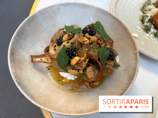 Niní Restaurant - Aubergine marinée, mûres, labneh