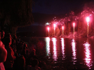 Feu d'artifice du 14 Juillet 2018 à Mantes-la-Jolie (78)