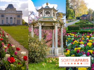 Le Parc de Bagatelle au printemps qui dévoile ses cerisiers, tulipes et jonquilles