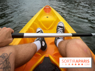 Du kayak et du canoë gratuit sur la Seine face à l'Île Saint-Louis à la base nautique du Bras Marie