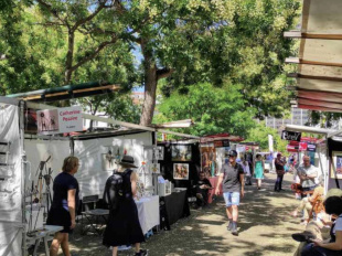 Le marché de la création Edgar Quinet, l'art à ciel ouvert