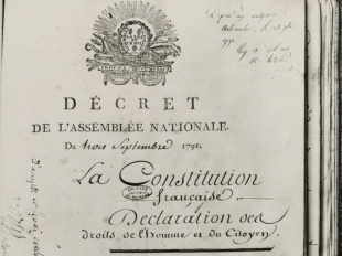 Éphéméride du 3 septembre à Paris : L'adoption de la première Constitution française à Paris