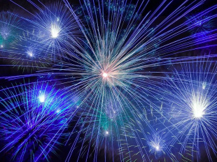 Feu d'artifice du 14 Juillet 2020 à Asnières-sur-Seine (92)