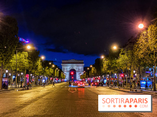 Visuel Paris Arc de Triomphe Champs Elysées nuit