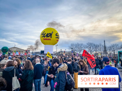 Manifestation Paris - Visuels - Réforme des retraites place Concorde