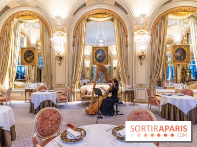 Le tea time Impérial de Noël du Ritz Paris, l'expérience exceptionnelle - les photos -  salon Marie-Louise - harpe