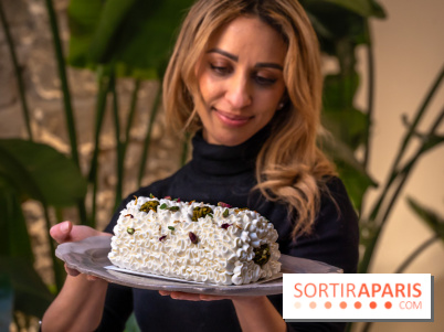 Bûche de Noël Paris-Brest pistache et tropicale de Nour Kandler - Lalla Coffee - A7C02400