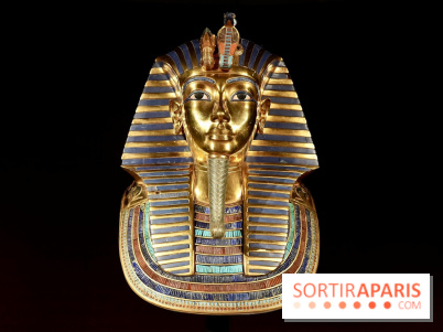 Le masque de Toutânkhamon sur fond noir - Toutankhamon : son tombeau et ses trésors