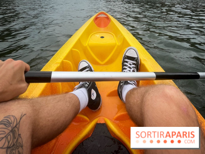 Du kayak et du canoë gratuit sur la Seine face à l'Île Saint-Louis à la base nautique du Bras Marie