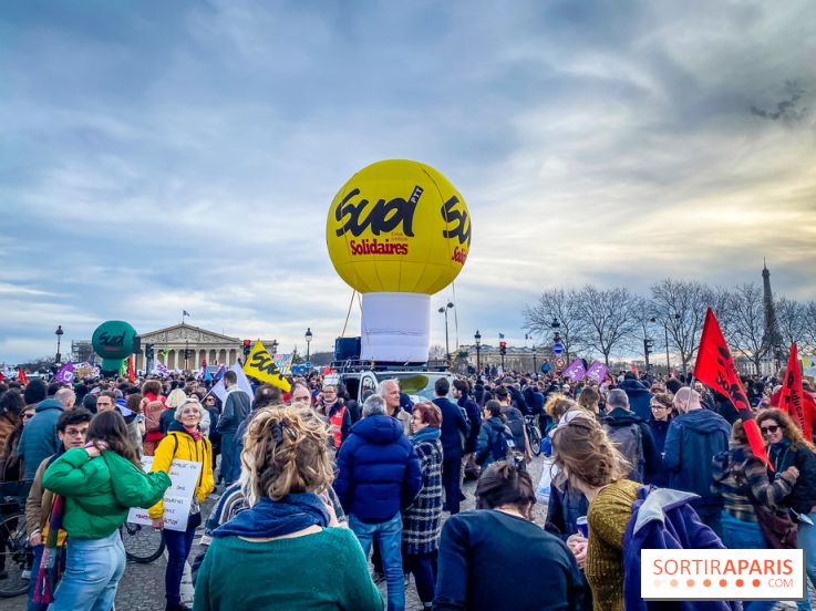 Manifestation Paris - Visuels - Réforme des retraites place Concorde