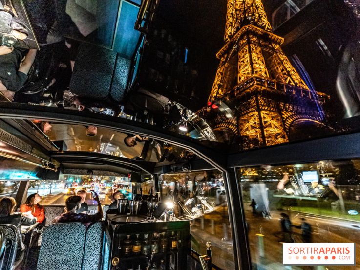 Bus Saint Germain 1920 - dîner dans un bus en traversant Paris