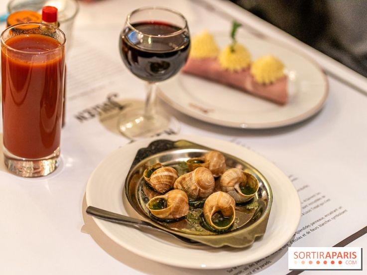 Le Bouillon Julien, la brasserie au sublime décor art nouveau, son menu et ses plats -  escargots de Bourgogne