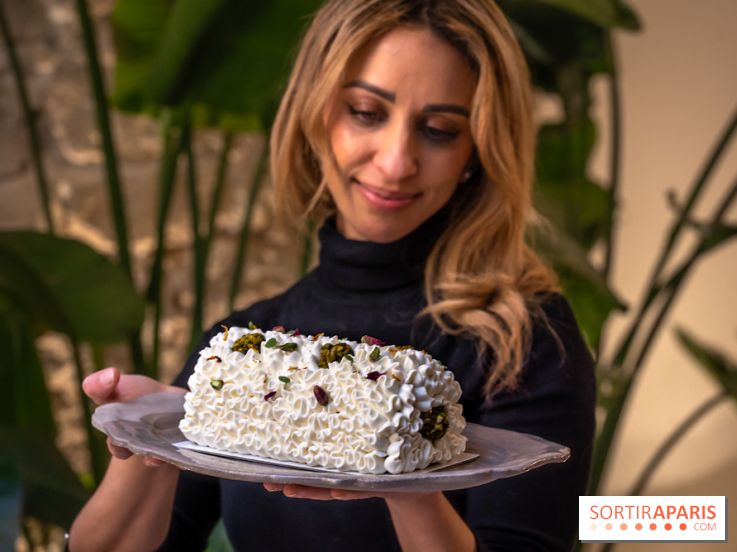 Bûche de Noël Paris-Brest pistache et tropicale de Nour Kandler - Lalla Coffee - A7C02400