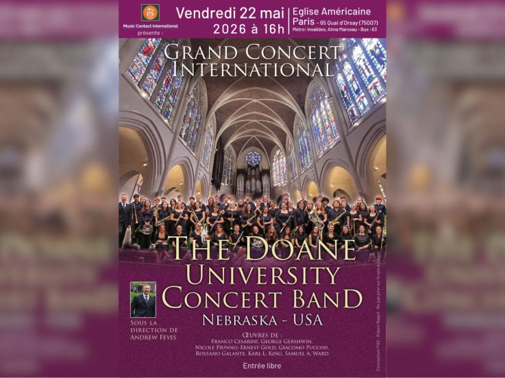 Un vent d’Amérique à Paris : le Doane University Concert Band en concert à l’American Church
