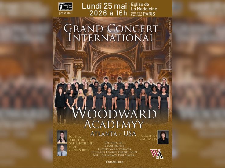Les jeunes voix américaines de Woodward Academy en concert à Paris
