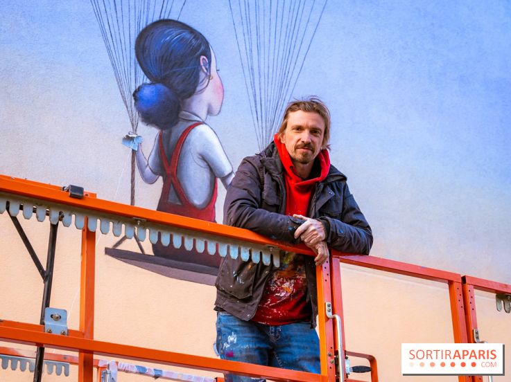 Seth et sa nouvelle fresque street-art XXL  Paris 13e - photos - A7200155