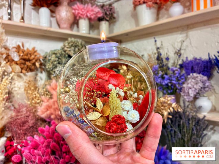 Atelier bougeoir fleurs séchées