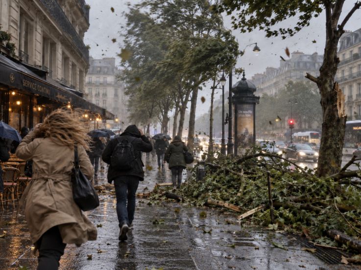 Tempête Austen à Paris, la vigilance vent violent activée en Ile-de-France ce vendredi 23 octobre