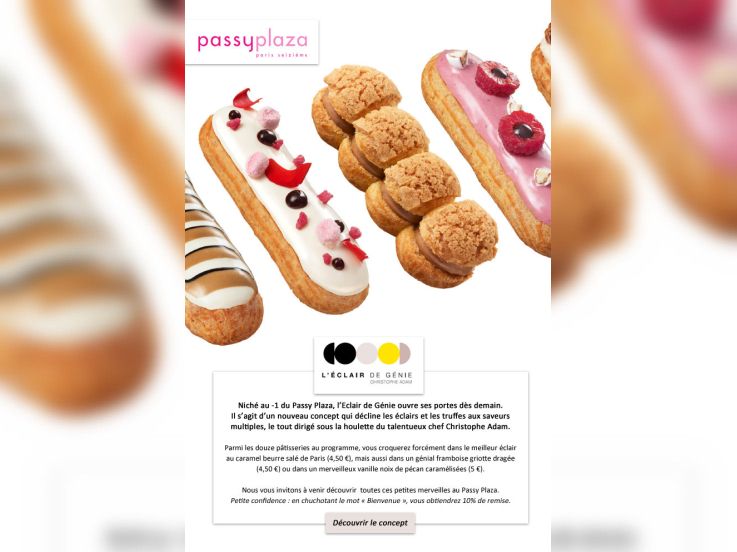 L'Eclair de Génie du Passy Plaza ouvre ses portes