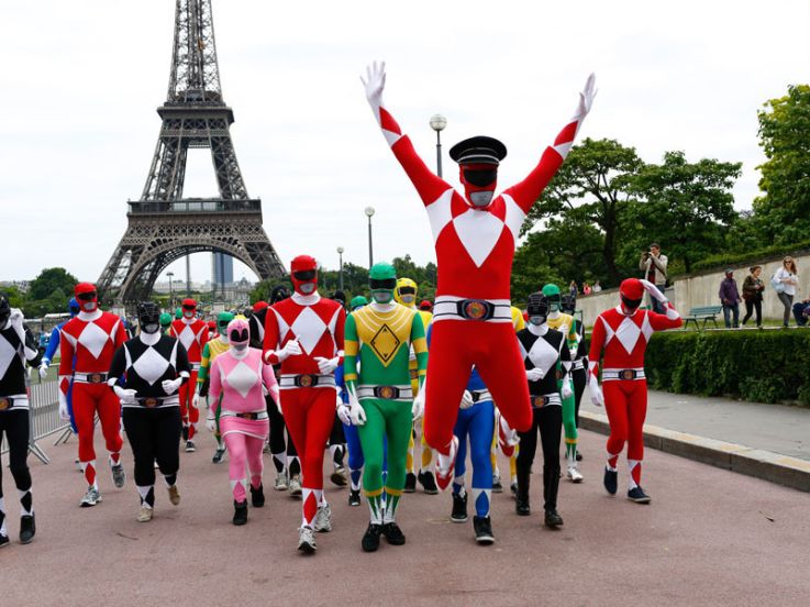 Flash Mob Power Rangers au Trocadéro