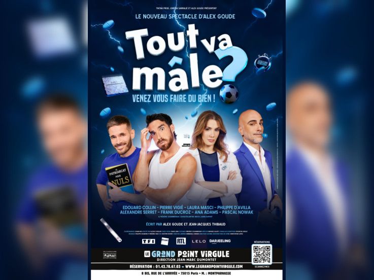 Tout va mâle ? : comédie musicale d’Alex Goude au Grand Point Virgule