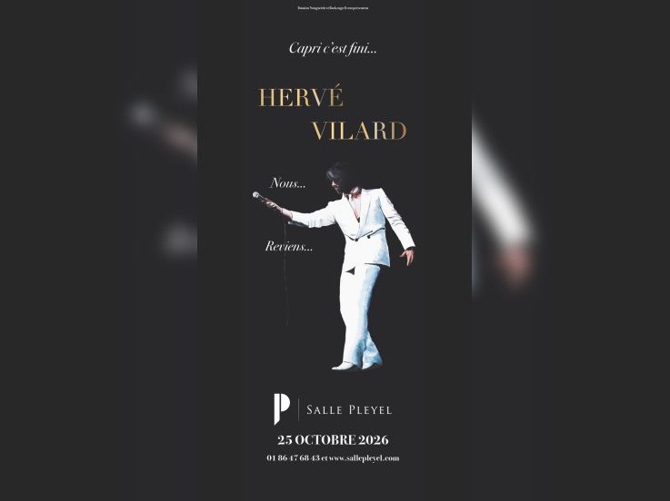 Hervé Vilard en concert à la Salle Pleyel à Paris