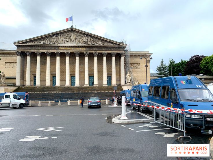 Manifestation des policiers : la "Marche Citoyenne" devant l'Assemblée nationale à Paris